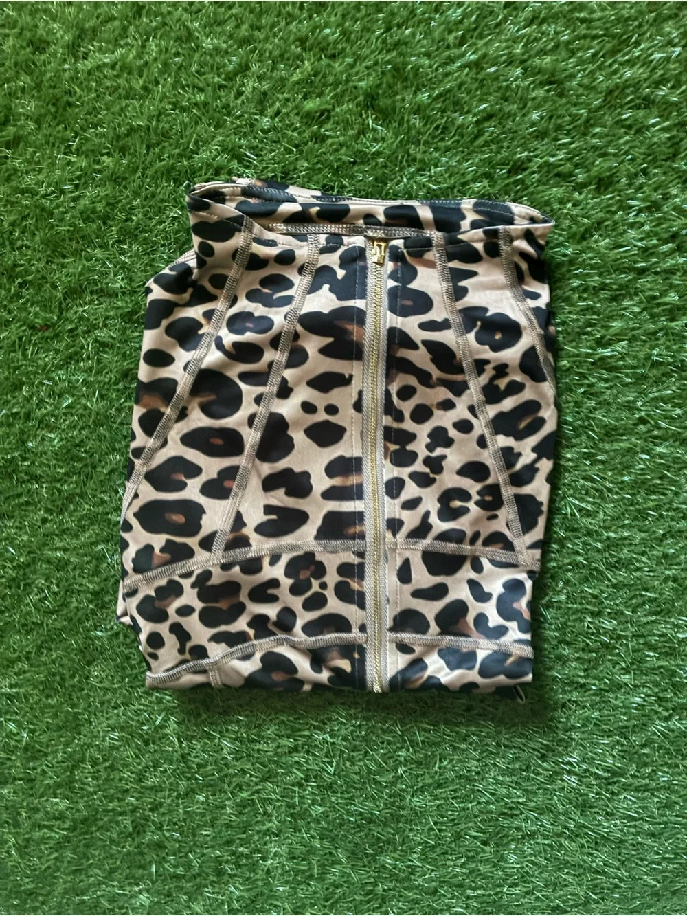 Leopard Print Zip-Up 2 Piece